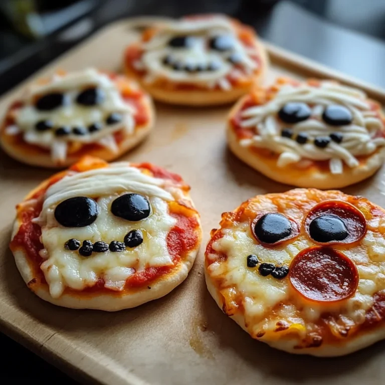 Halloween Mini Pizzas