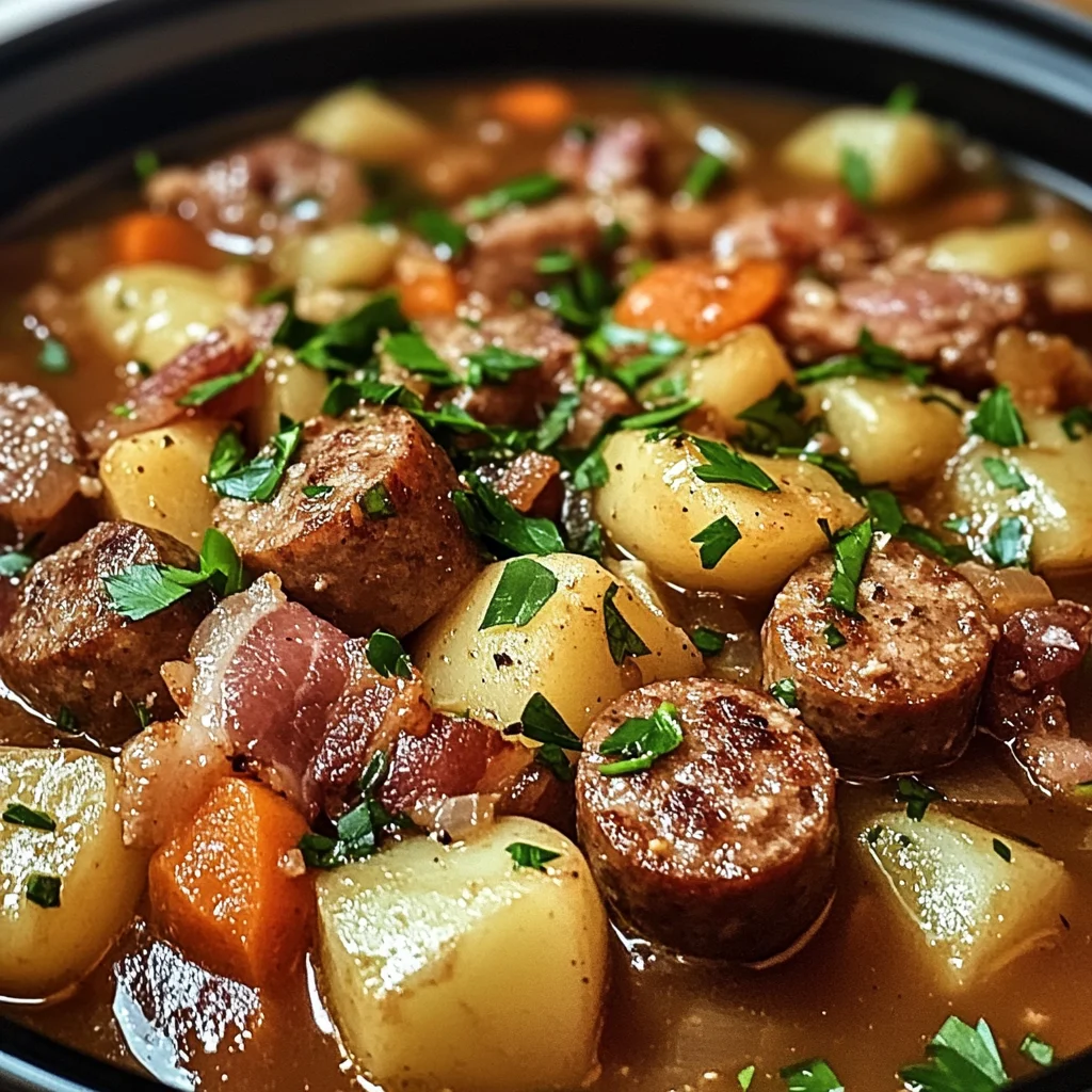Irish Sausage and Bacon Stew