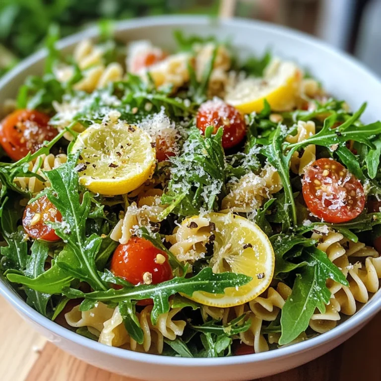 Lemon Arugula Pasta Salad