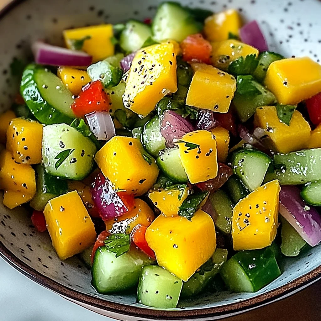 Refreshing Mango Cucumber Salad