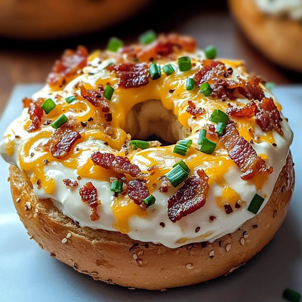 Zesty Turkey Bacon Cream Cheese Bagels