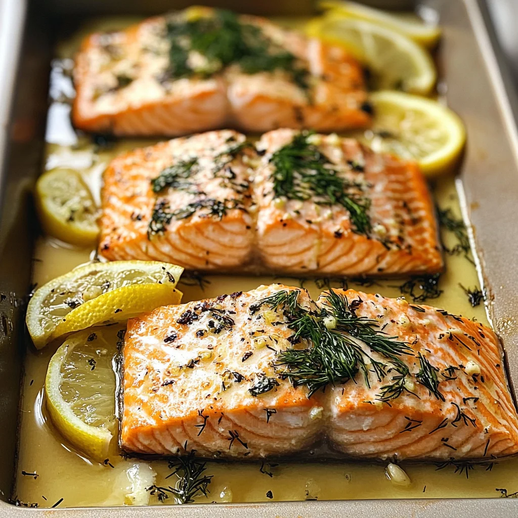 Baked Salmon with Amazing Lemon Sauce