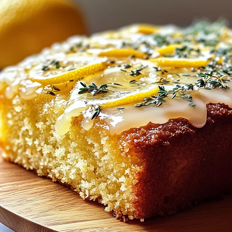 Brown Butter, Lemon and Thyme Drizzle Cake