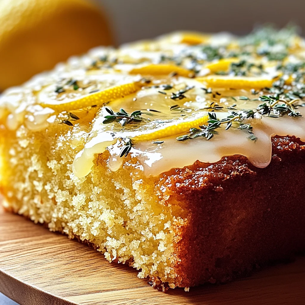Brown Butter, Lemon and Thyme Drizzle Cake