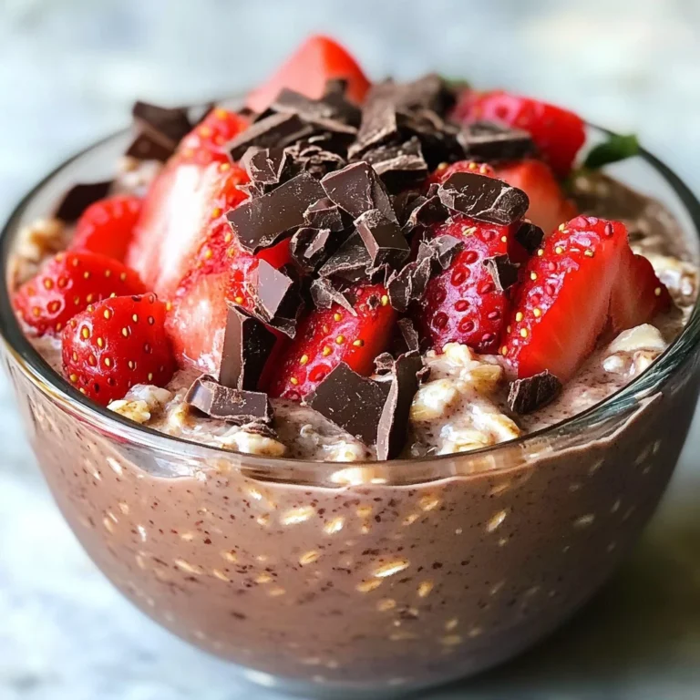 Chocolate Covered Strawberry Overnight Oats