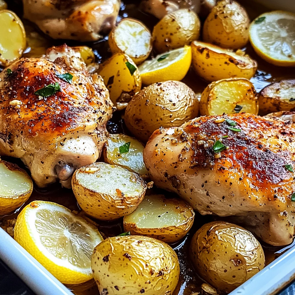 Lemon Garlic Chicken and Potatoes