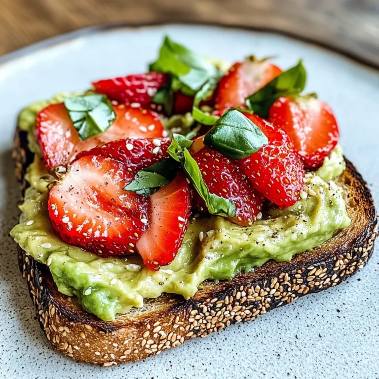 Strawberry Basil Avocado Toast