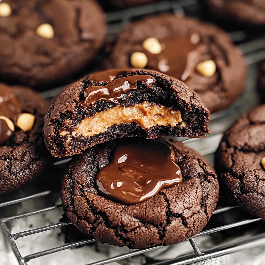 Irresistible Chocolate Peanut Butter Filled Cookies Recipe