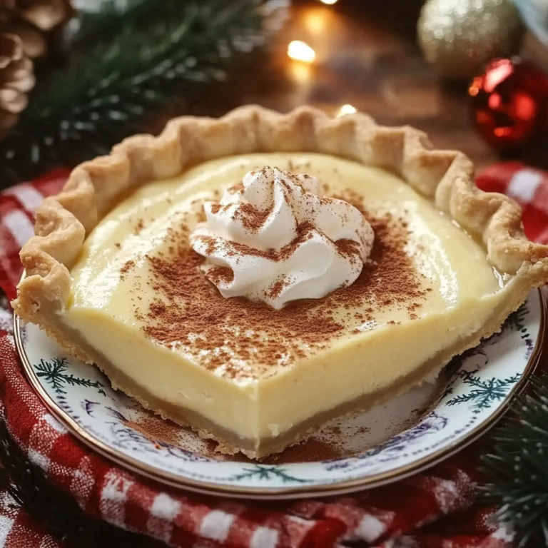 Festive Christmas Eve Cinnamon-Vanilla Custard Pie Recipe