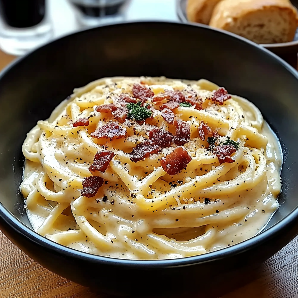 Quick & Easy Classic Bacon Carbonara Pasta Recipe