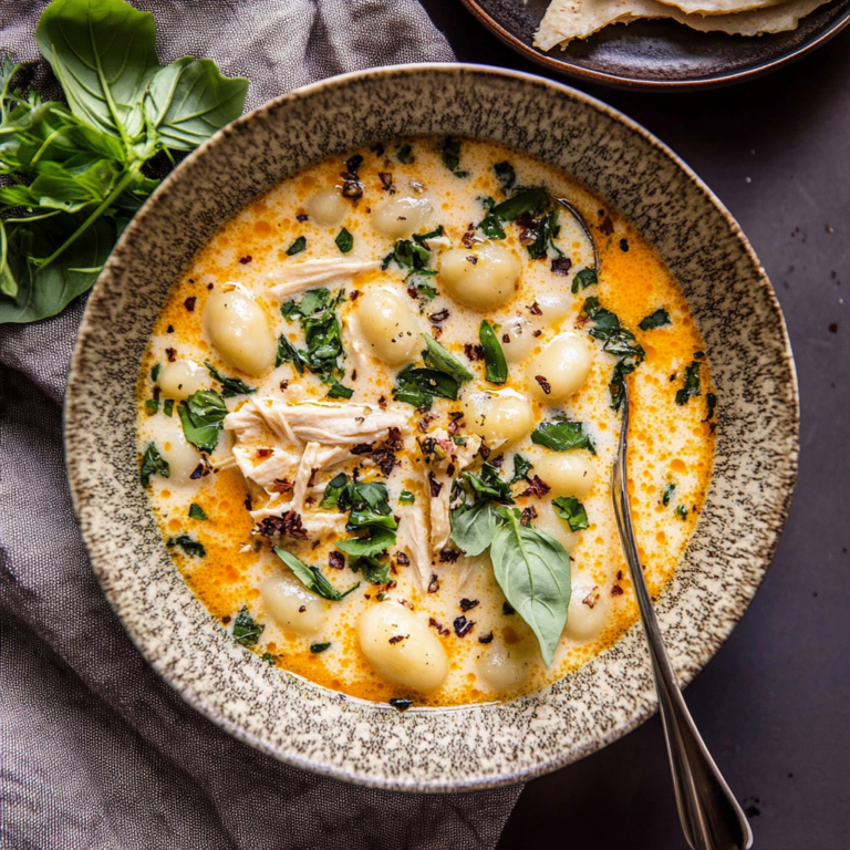 Cozy Creamy Gnocchi Chicken Soup for Chilly Days