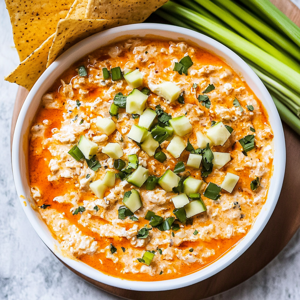 Healthy Cottage Cheese Buffalo Chicken Dip – Guilt-Free D…