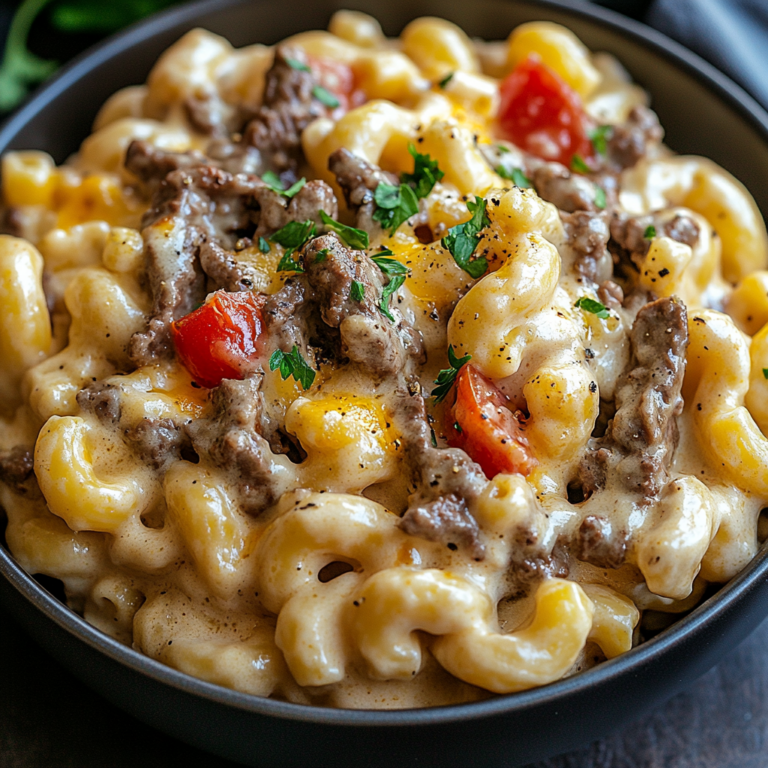 Indulge in High-Protein Creamy Philly Cheesesteak Mac & C…