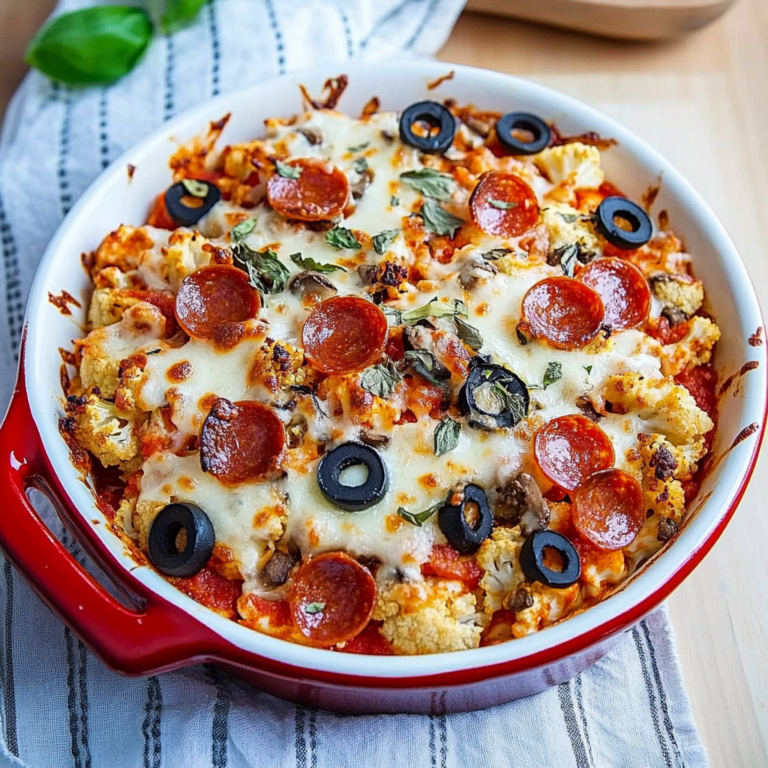 Irresistible Keto Cauliflower Pizza Casserole Recipe