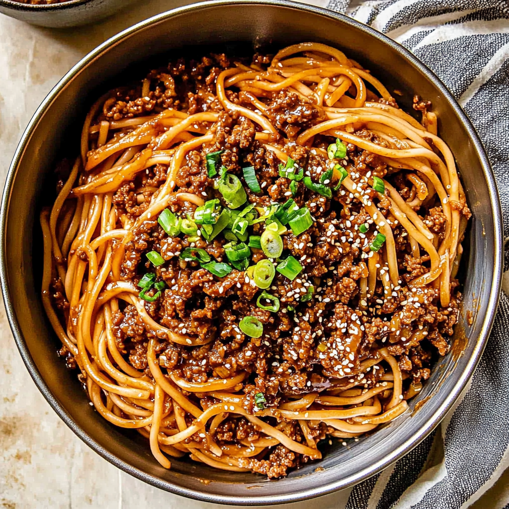 Easy Mongolian Ground Beef Noodles for Busy Weeknights