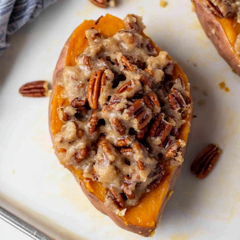 Indulge in Pecan Pie Double Baked Sweet Potatoes Today!