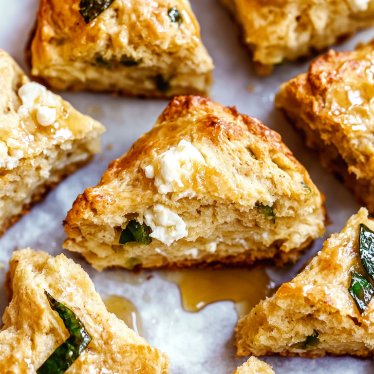 Irresistible Shallot, Jalapeño, Goat Cheese & Honey Scones