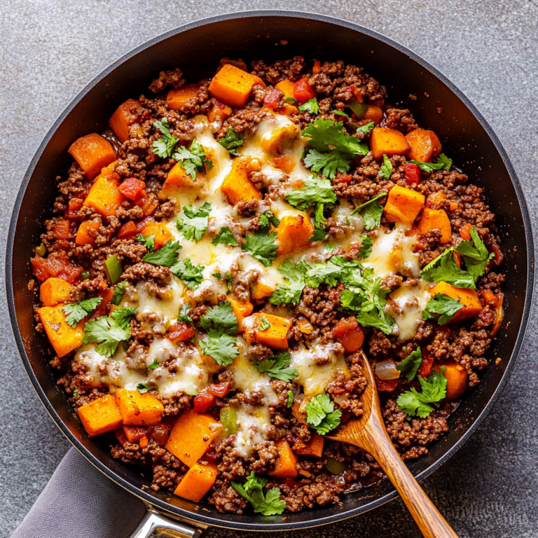 Easy Southwest Ground Beef and Sweet Potato Skillet Recipe