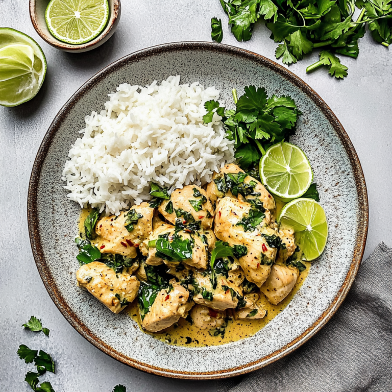 Spiced Coconut Basil Chicken with Rice: A Flavorful Delight