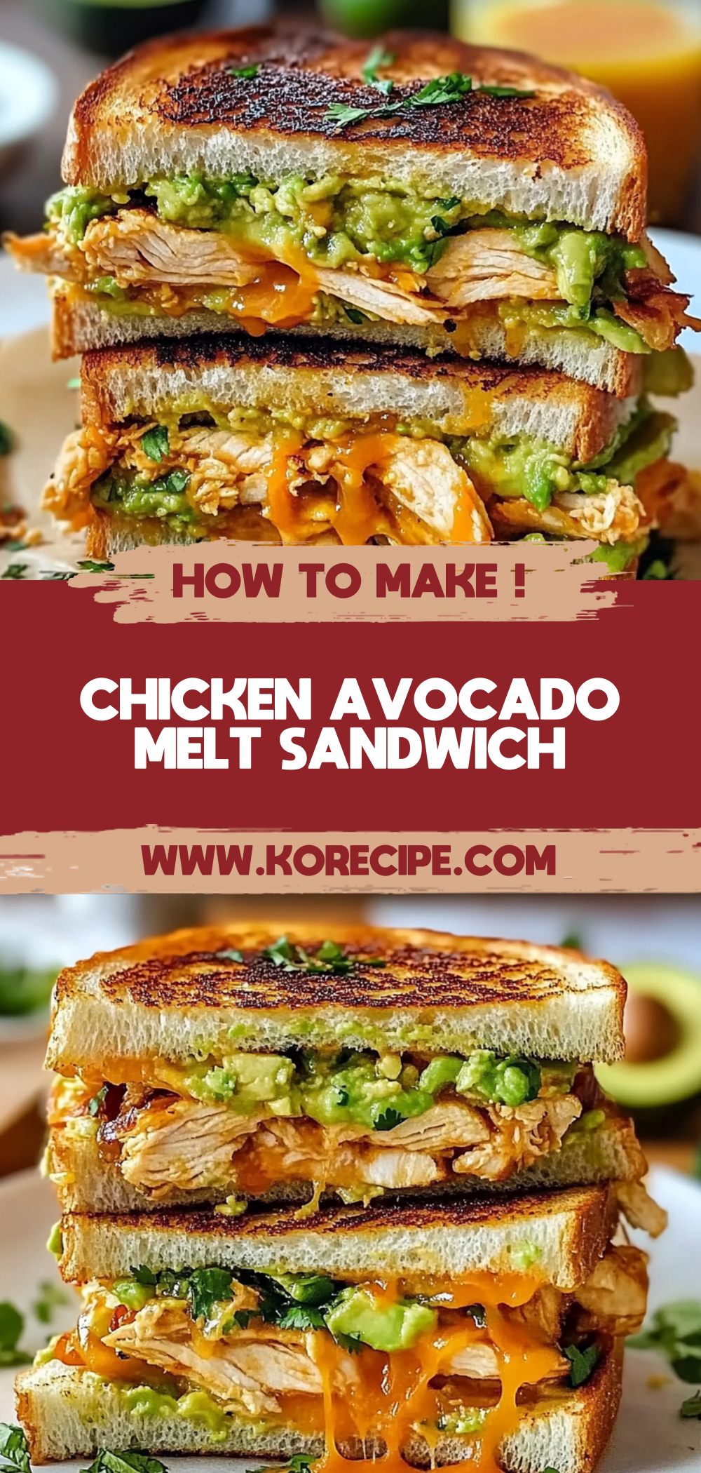 Chicken Avocado Melt Sandwich