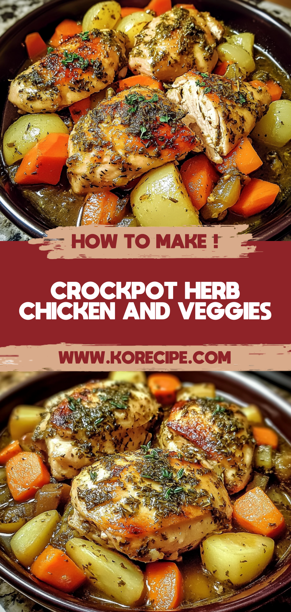 Crockpot Herb Chicken and Veggies