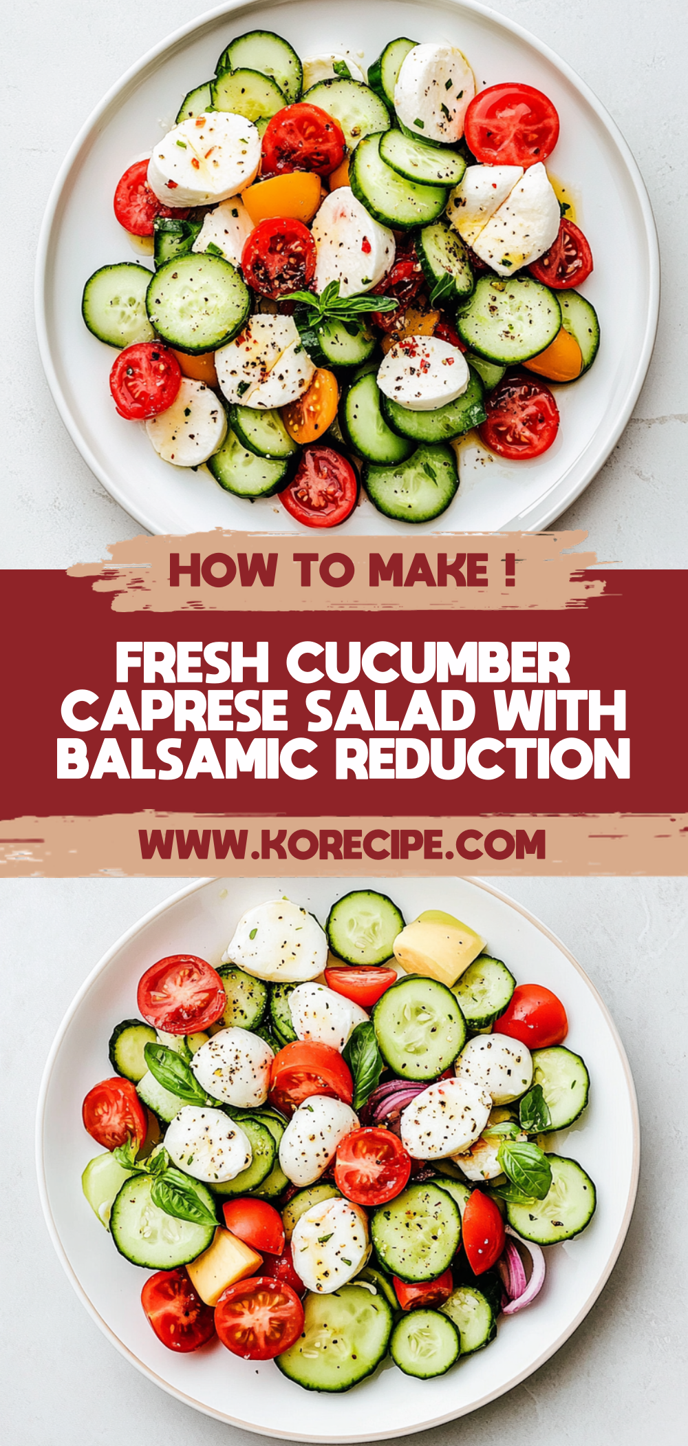 Fresh Cucumber Caprese Salad