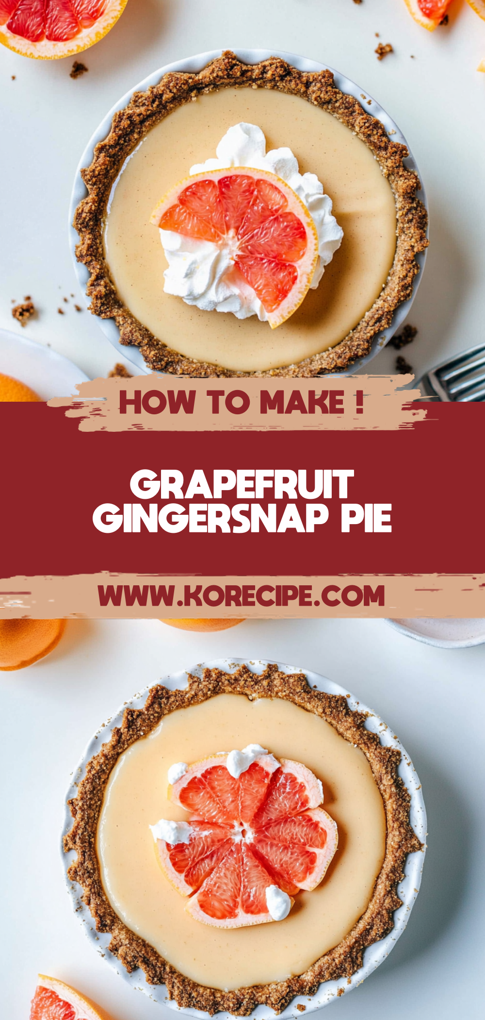 Grapefruit Gingersnap Pie