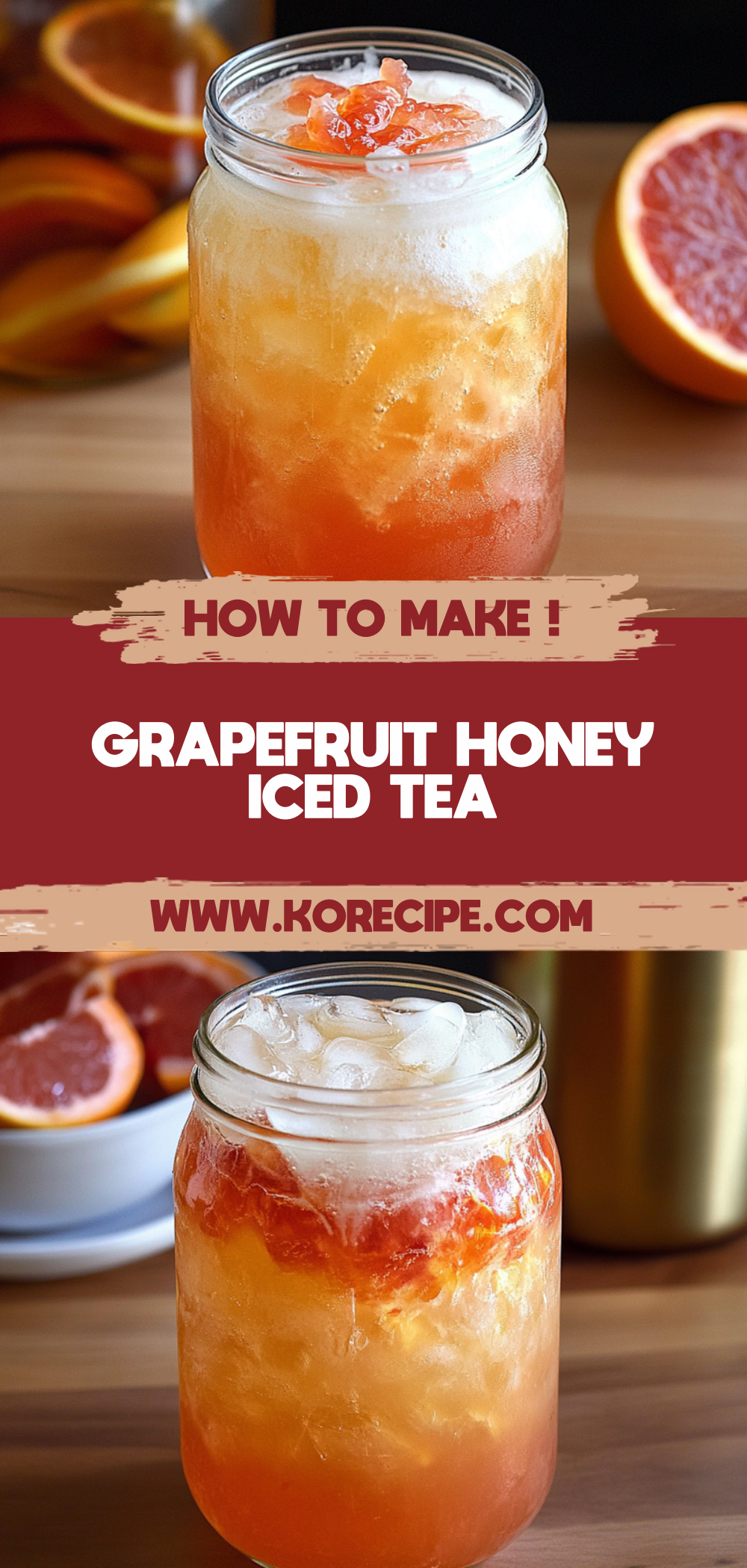 Grapefruit Honey Iced Tea