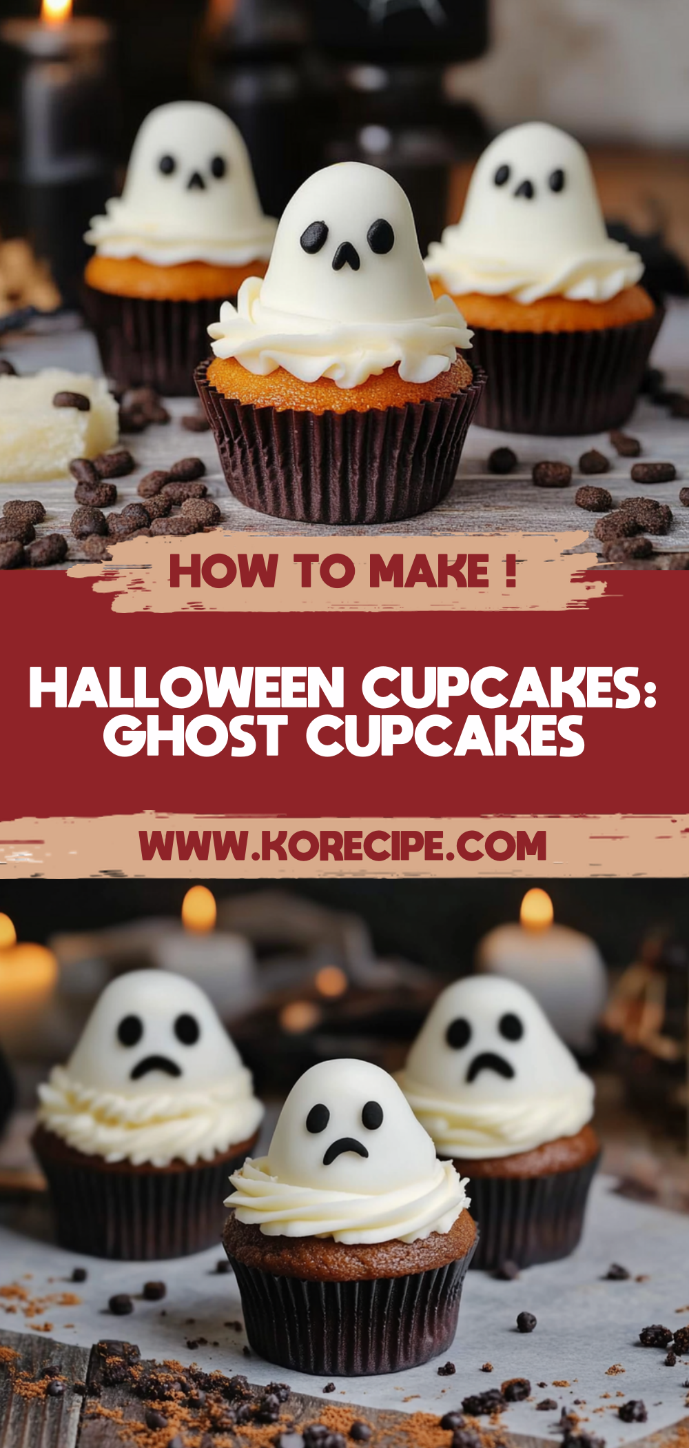 Halloween Cupcakes: Ghost Cupcakes