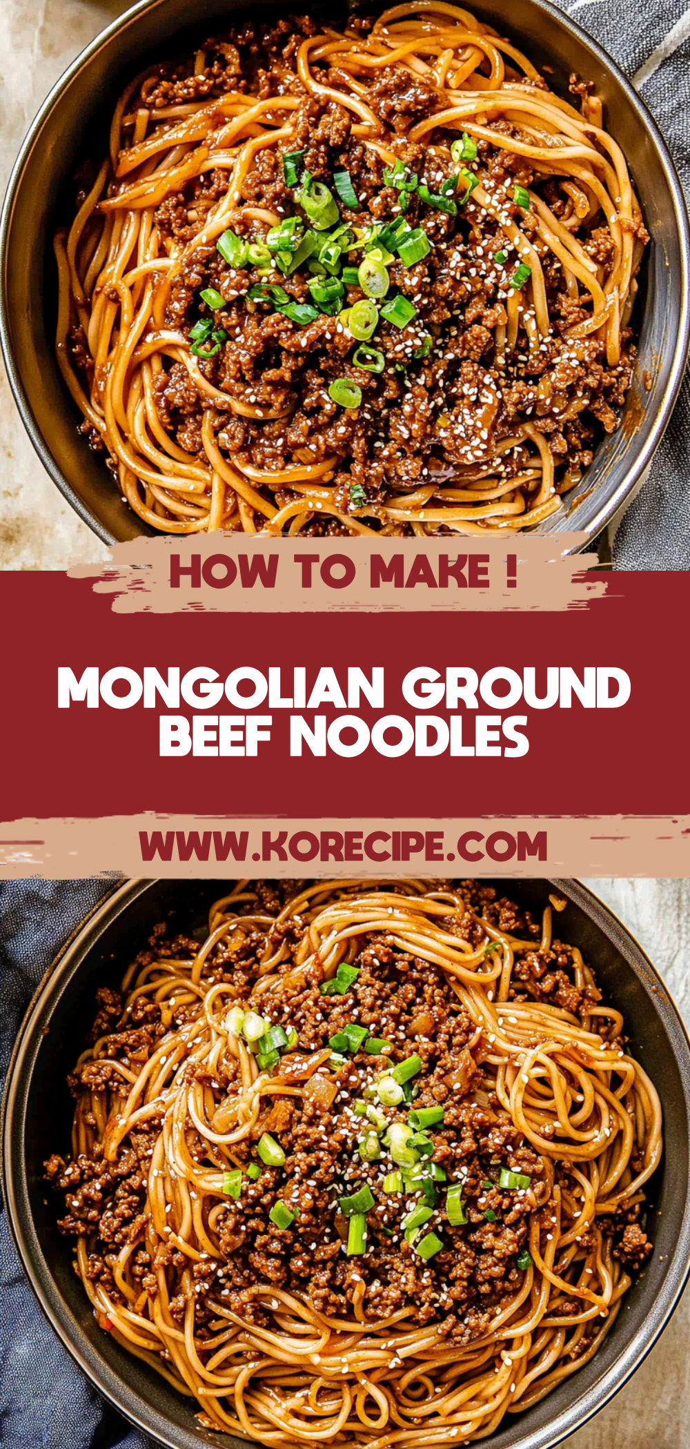Mongolian Ground Beef Noodles