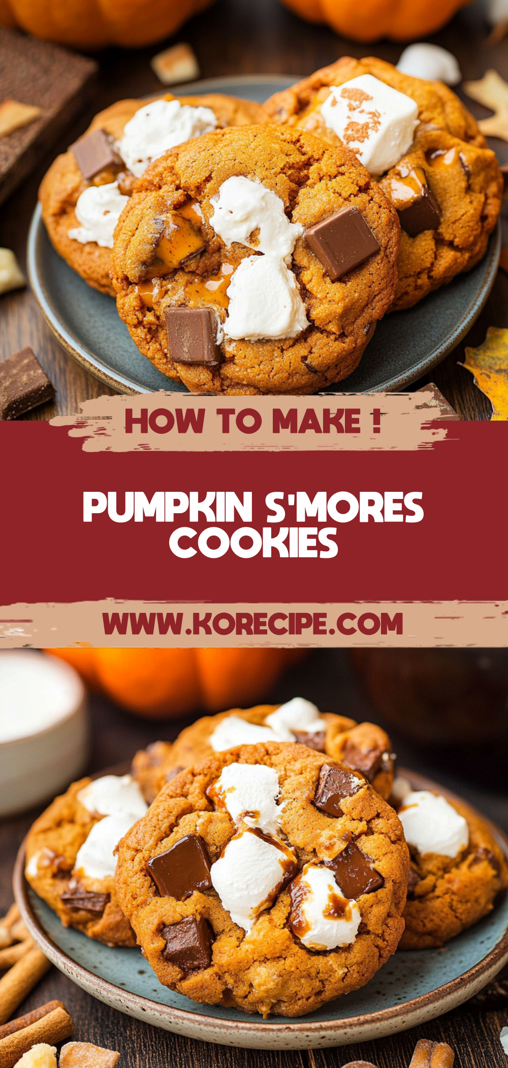 Pumpkin S'mores Cookies
