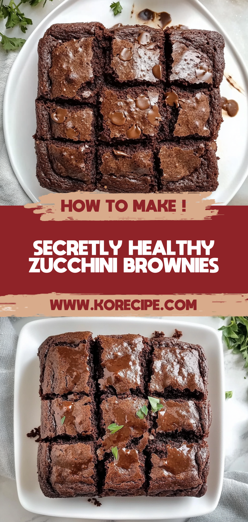 Secretly Healthy Zucchini Brownies