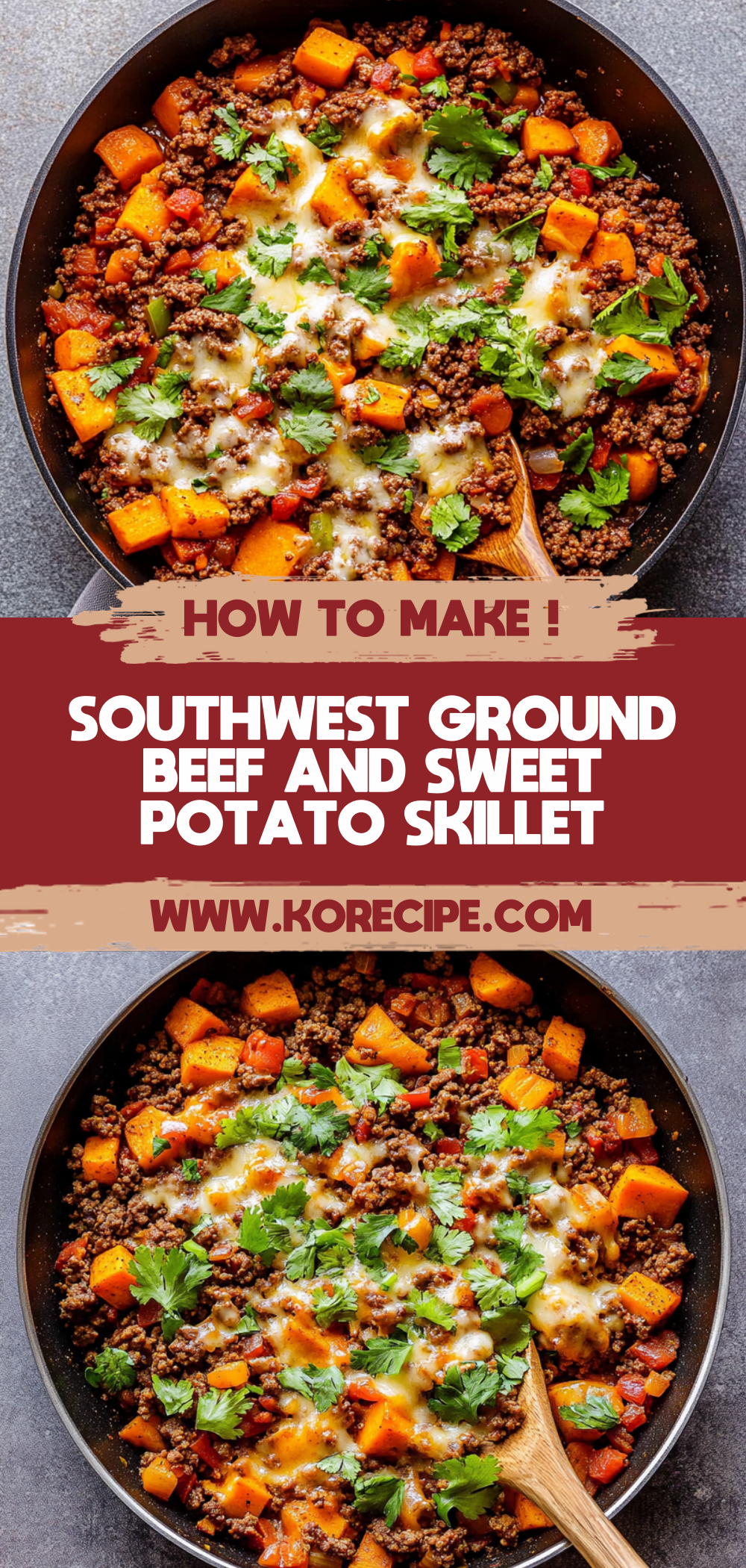 Southwest Ground Beef and Sweet Potato Skillet