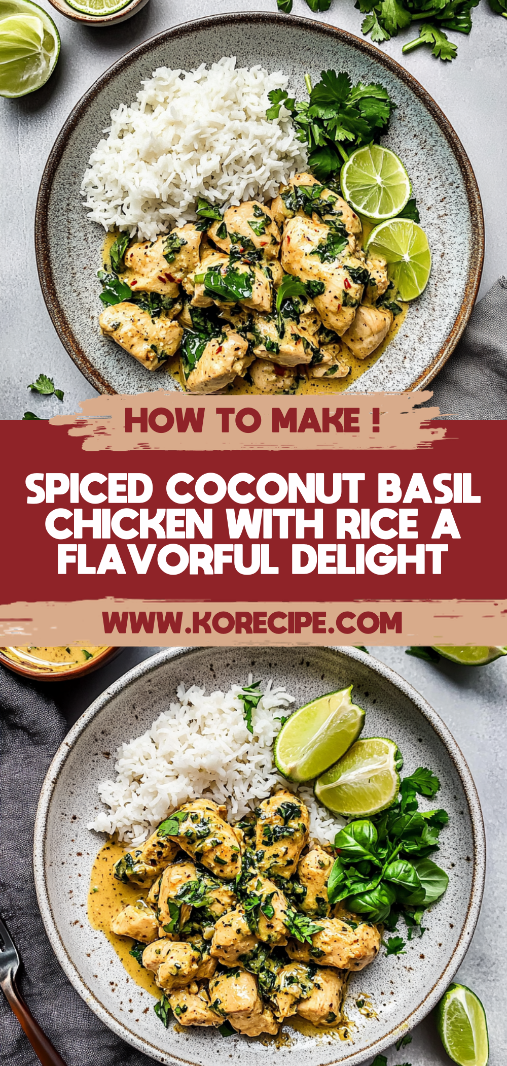 Spiced Coconut Basil Chicken with Rice: A Flavorful Delight