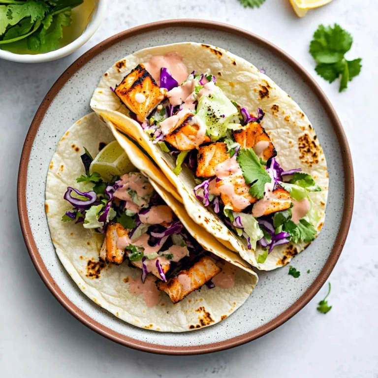 Air Fryer Salmon Tacos with Slaw: Crispy and Flavorful