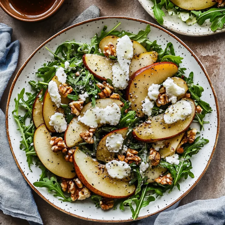 Arugula Pear Salad: Bright and Flavorful Delight