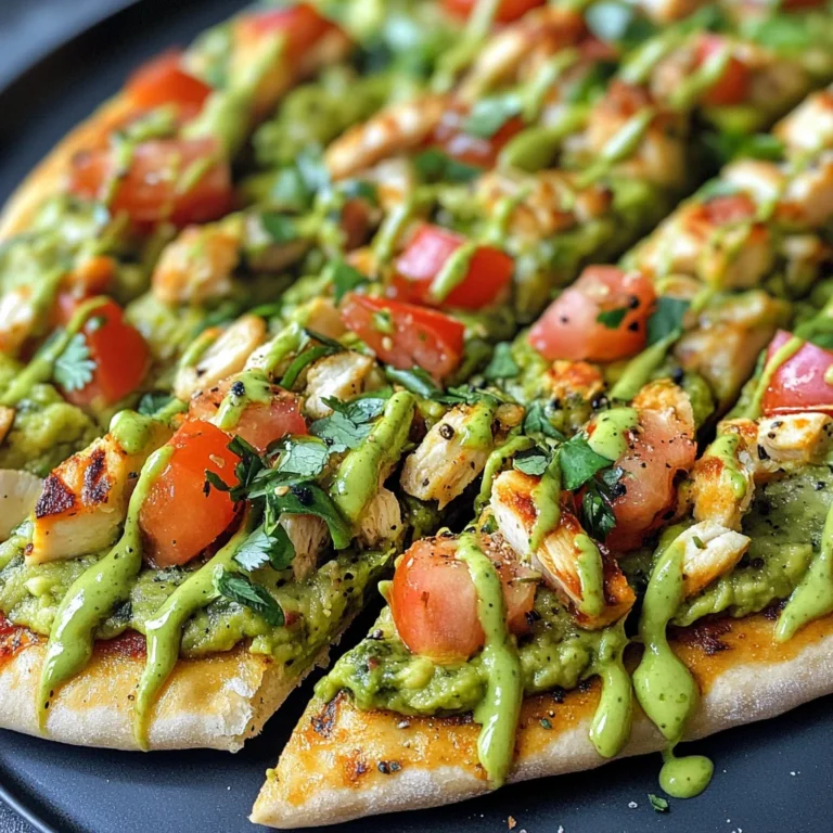 Avocado Chicken Flatbread Pizza: A Flavorful Delight