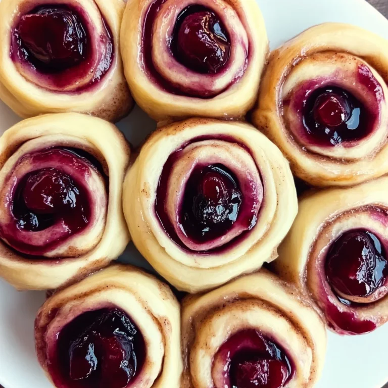 Cherry Cinnamon Rolls with Homemade Filling: Cozy Delight