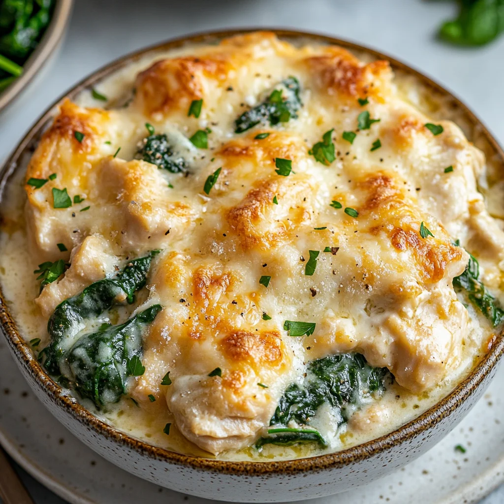 Chicken and Spinach Casserole with Cream Cheese: Irresist…