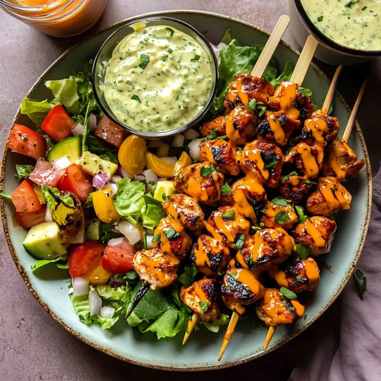 Chopped Honey Buffalo Chicken Skewer Salad: Flavor Explosion