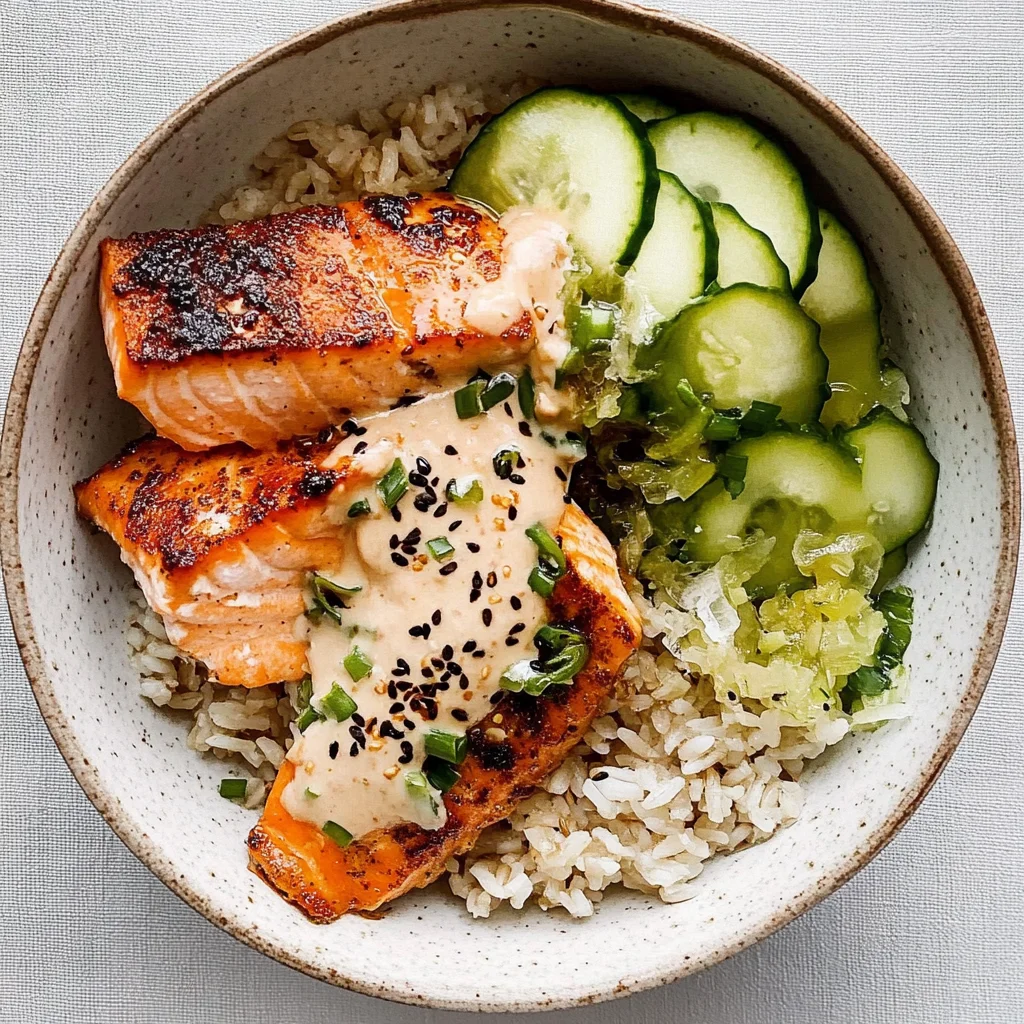 Crunchy Brown Rice Bowls with Salmon and Herbed Tahini: G…