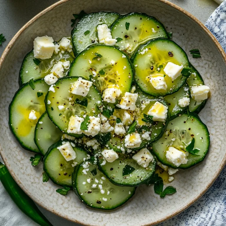 Cucumber Feta Salad with Lemon Greek Vinaigrette: Zesty D…