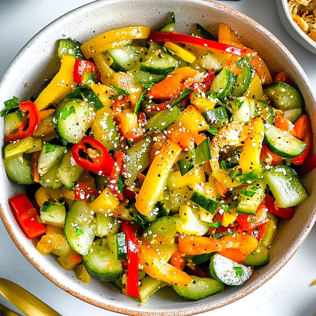 Cucumber Sweet Pepper Salad: Refreshingly Delicious and Easy
