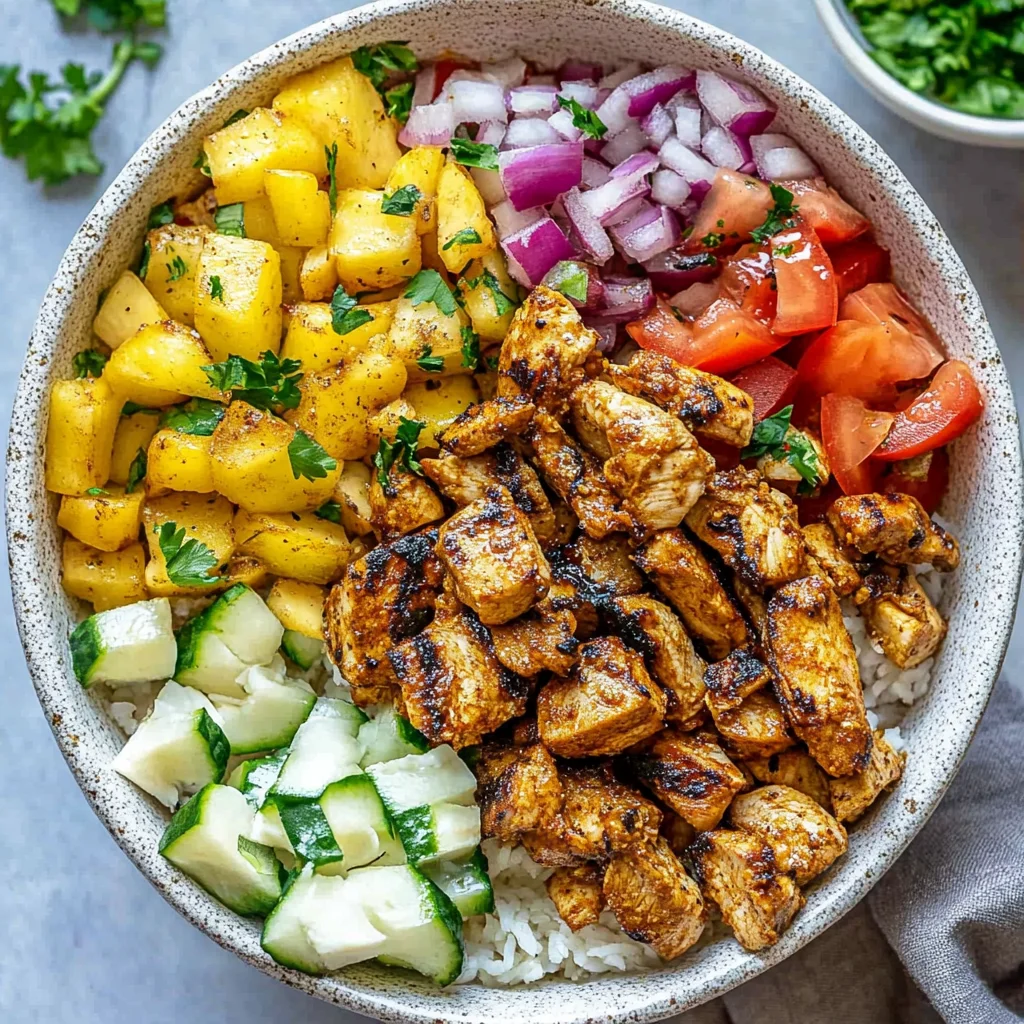 Healthy Chicken Shawarma Bowl: Fresh and Flavorful Feast