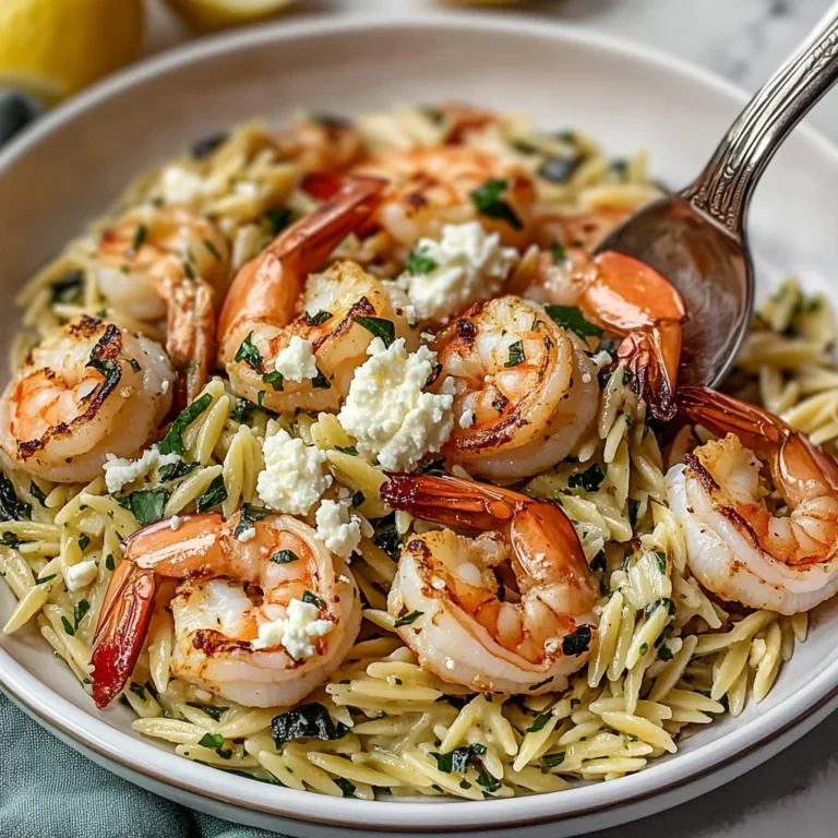 Lemon Feta Orzo Shrimp: Zesty and Satisfying Delight
