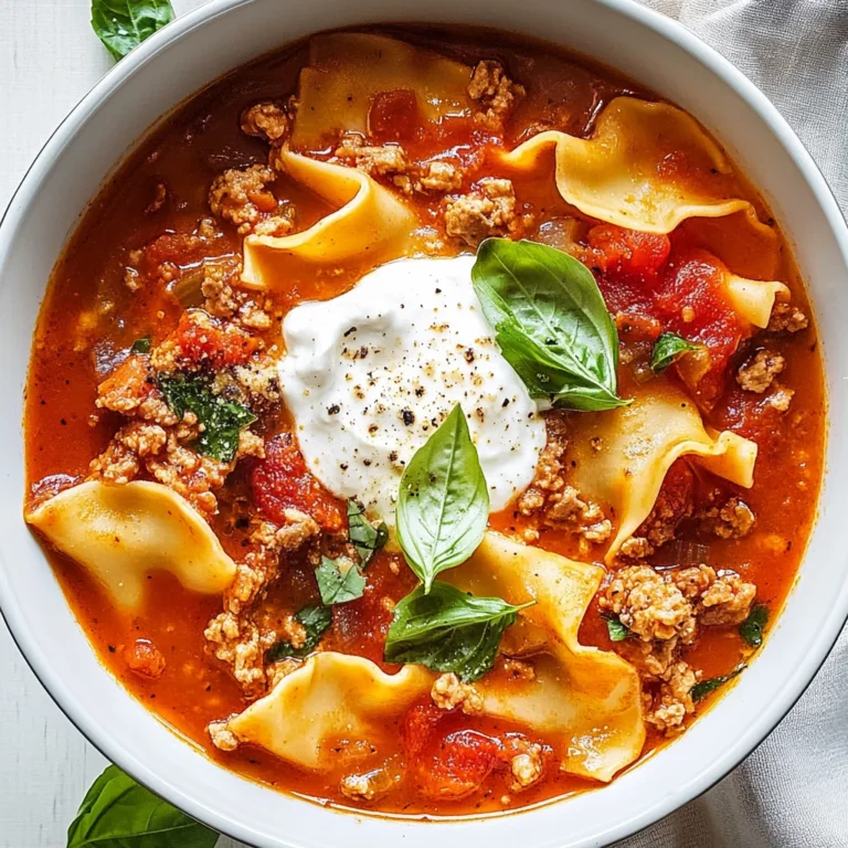 Mouthwatering One Pot Lasagna Soup: Cozy Comfort Food