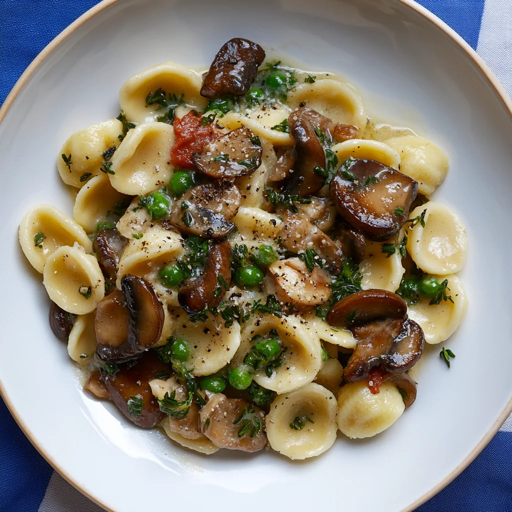 Orecchiette with Mushroom Thyme Sauce: Cozy and Delicious