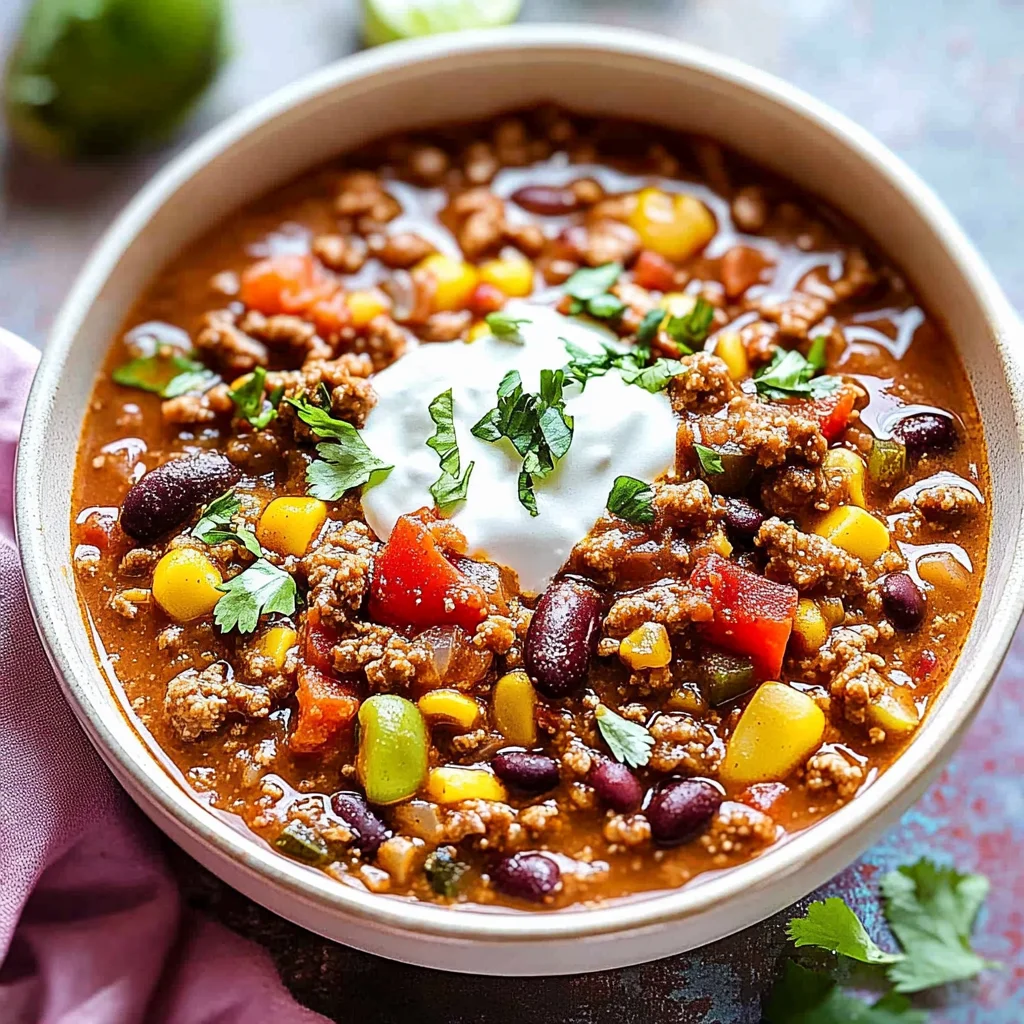 Simple Turkey Chili Recipe Mediterranean-style: Hearty De…