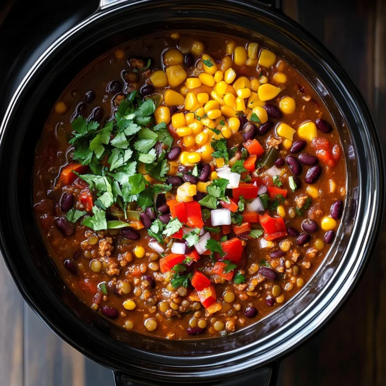 Slow Cooker Lentil Taco Chili: Hearty and Flavorful Delight