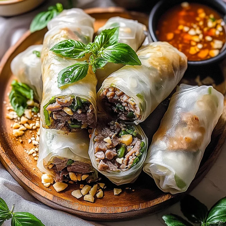 Thai Basil Beef Rolls – Fresh and Flavorful Delight